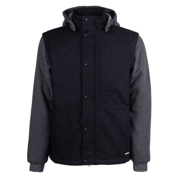 TERRA 100330 2 in 1 canva vest with amovible hood and sleeves