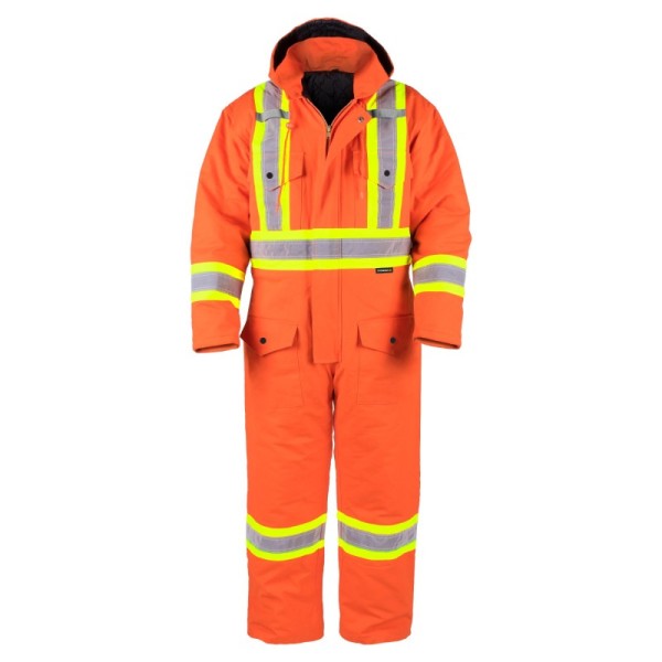 TERRA 116571 Hi-Vis Lined Canvas Coverall