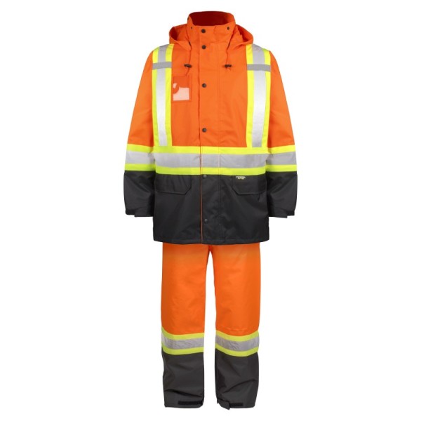 TERRA 116586 Hi-Vis 150-Deniers Rain Suit