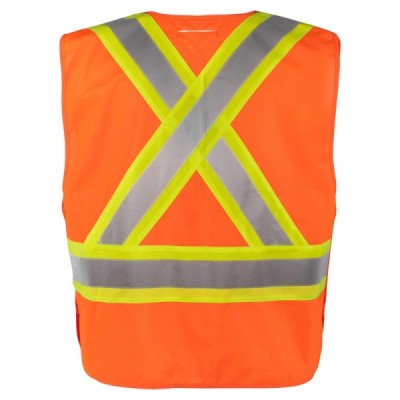 TERRA 116600 Hi-Vis Solid 5 Point Tear Away Vest TERRA 116600 Hi-Vis Solid 5 Point Tear Away Vest