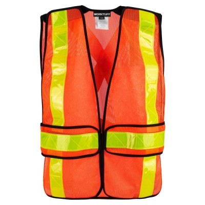 WORKTUFF 116605 Adjustable 5 Point Tear Away Mesh Vest WORKTUFF 116605 Adjustable 5 Point Tear Away Mesh Vest