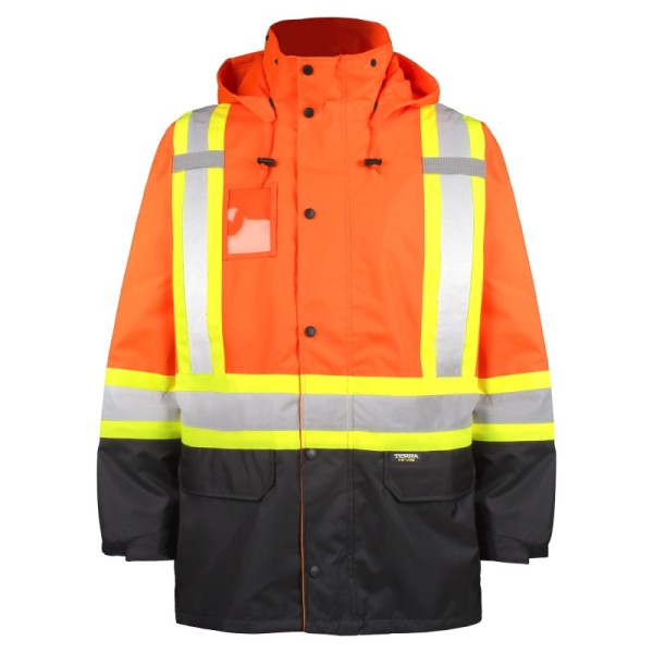 TERRA 116520J Hi-Vis 300-Deniers Rain Jacket