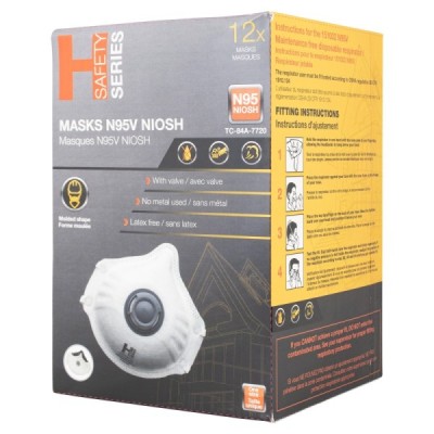 H SERIES 151002HS Industrial Safety, N95V NIOSH Respirators