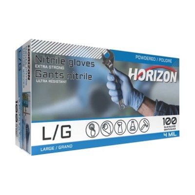 HORIZON 92455P 4 mil Powdered Nitrile Gloves