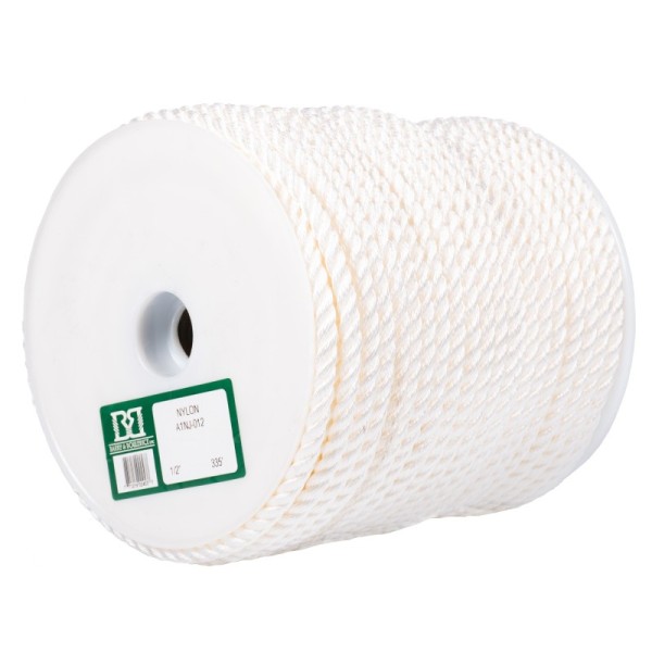 B&B A1NC012/06 Ropes,Nylon 3 Strand, 1/2" X 600' Wooden Reel