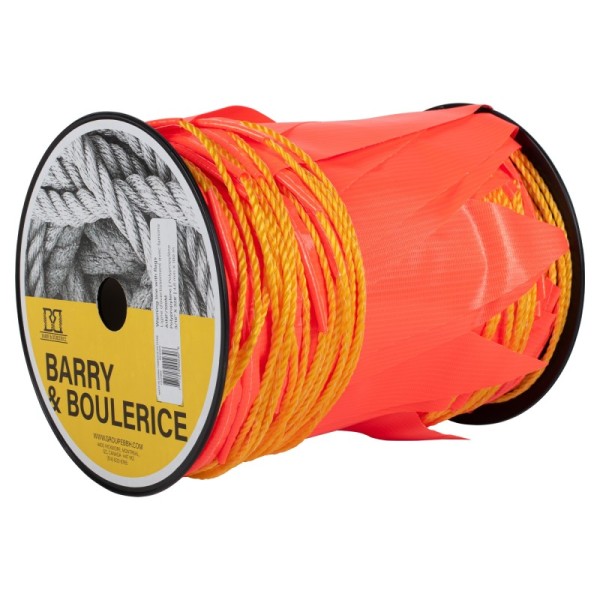 B&B A1NF/100M Ropes,Polypro/Pu Cord With Orange Flags, 100 Meters