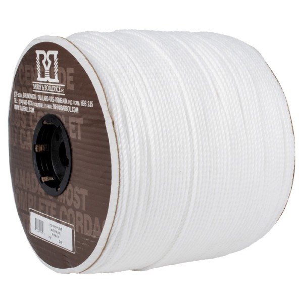 B&B A1PW/014 Ropes,Polypropylene Jumbo, White, 1/4" X 1300'