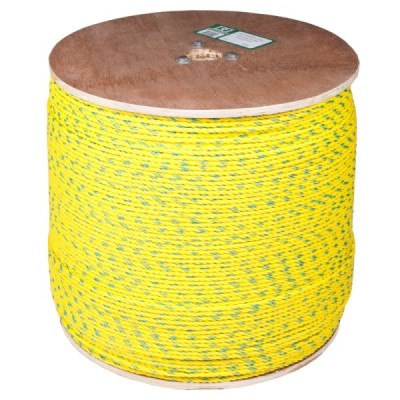 B&B A1PY516/20R Ropes,Polypro Ind. Yellow, 3 Strand, 5/16"X2000' Wooden Reel