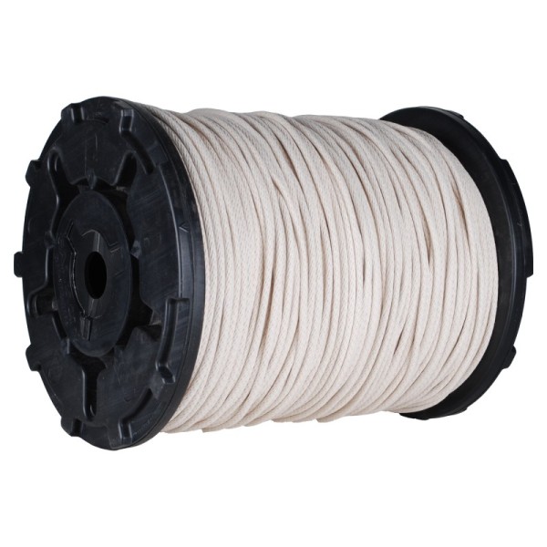 B&B E1CTR/08/12 Ropes,Sash Cord, Cotton Braid, 1/4" X 1200' Reel