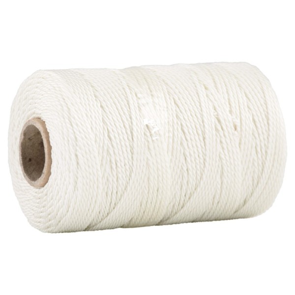 B&B G1450/18 Ropes,(Cb 12)Mason Line, Nylon Twisted, White, 525'