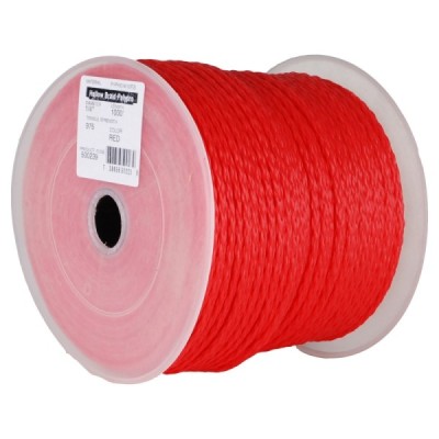 B&B P1PH038/05RS Ropes,Polypro Hollowbraid, 3/8" X 500' Red