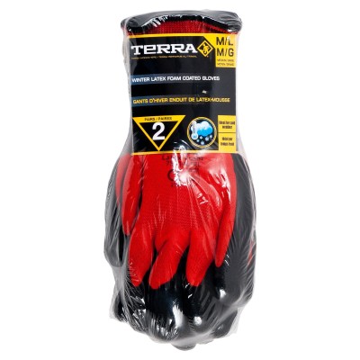 TERRA 51149TR Lined Latex Foam Coated Gloves Multipack TERRA 51149TR Lined Latex Foam Coated Gloves Multipack