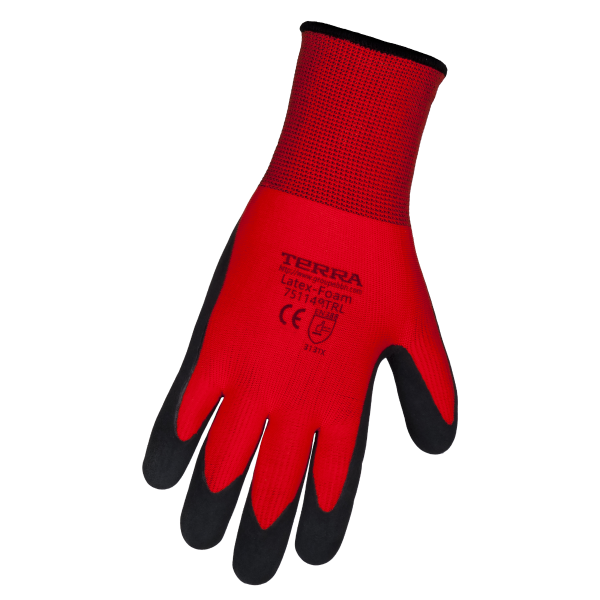 TERRA 51149TR Lined Latex Foam Coated Gloves Multipack