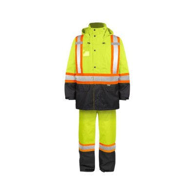 TERRA 116586 Hi-Vis 150-Deniers Rain Suit TERRA 116586 Hi-Vis 150-Deniers Rain Suit